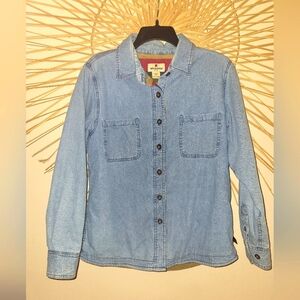 Vintage Woolrich Blanket Fleece Lined Jean Jacket M